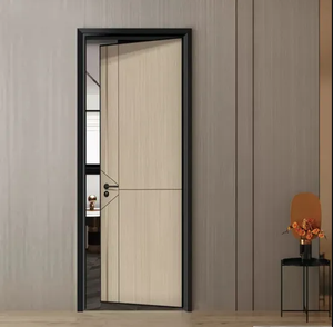 Puerta de PVC con Revestimiento de Madera Compuesta WPC, Impermeable, Insonorizada e Ignífuga, Ideal para Zonas Costeras con Alta Humedad - Product Image 1