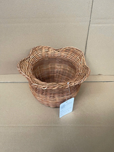 Elegant Floral Shape Rattan Table Vase Handwoven Natural <b>Wicker</b> <b>Storage</b> <b>Basket</b> Decorative Organic Bowl <b>Basket</b> for Stylish Hom - Product Image 4
