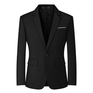 Blazer de negocios para hombre, corte ajustado, un botón, ligero, para oficina, viajes, estilo formal y profesional. - Product Image 1