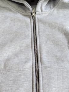 Gray Men Midweight Winter Eco-Friendly Printed Casual Solid Regular Fit Hoodie Sweatpants Set Zip Tracksuit Full Length Jogger - Product Image 5