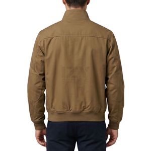 Premium Quality Breathable Bomber <b>Jacket</b> <b>Men</b> Structured Casual Wear Polyester Zippered Left Chest <b>Utility</b> Pocket Brown <b>Jackets</b> - Product Image 2