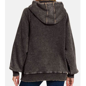 Women's Lime Green <b>Cropped</b> <b>Zip</b>-<b>Up</b> Sweatshirt Oversized Drop-Shoulder Fleece Full Sleeve Stand Collar Autumn Wear - Product Image 5