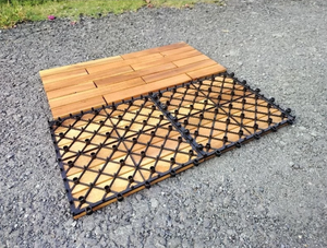 Dalles de terrasse en bois modernes 600*300mm à clipser pour l'intérieur et l'extérieur, jardin, terrasse, cour, design lisse - Product Image 4