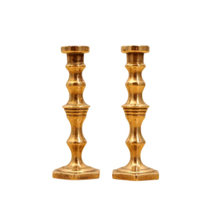 Vintage Solid <b>Brass</b> <b>Candlesticks</b> Elegant Modern Candle Holders Perfect Home Decor Accents & Wedding Table Centerpieces On Sale - Product Image 5