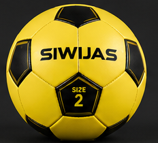 SIWIJAS ลูกฟุตบอลสีเหลือง ขนาด 2 วัสดุ TPU ลูกบอลกีฬา ใช้ได้ทุกฤดูกาล - Product Image 1
