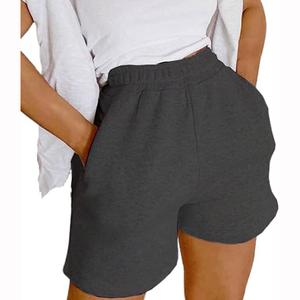 Shorts de sport athlétiques OEM pour femmes, taille haute, en coton respirant, coupe ajustée, taille élastique, pour la gym - Product Image 2
