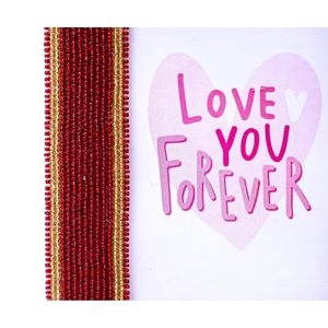 กรอบรูปประดับลูกปัด สีแดงและสีทอง ดีไซน์รักคุณตลอดไป สำหรับตกแต่งโชว์รูปภาพ - Product Image 2