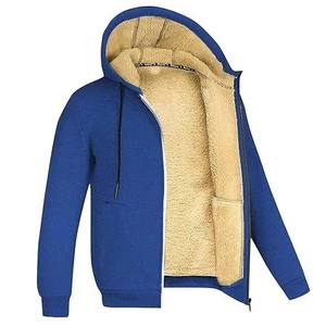 Chaqueta de Forro Polar con Capucha y Cremallera para Hombre, Talla Grande, Invierno, con Bolsillos, Impresión Digital ODM, 100% Poliéster - Product Image 4