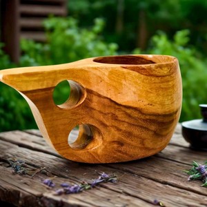 Wooden Kuksa <b>Cup</b> Handmade Drinking <b>Cup</b> Nordic Style Natural Wood Mug Rustic Outdoor <b>Camping</b> Beverage Use - Product Image 1