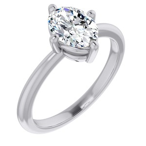 1.25 Carat Oval Cut Moissanite Engagement Ring Customized Solitaire Proposal Ring <b>Gift</b> 925 Sterling Silver <b>Unique</b> Ring <b>For</b> <b>Her</b> - Product Image 2