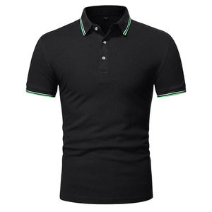 Polo de sport pour homme en coton 100% de haute qualité, avec logo brodé personnalisé, tailles variées, impression personnalisée, anti-transpiration. - Product Image 3
