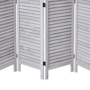 Paravent d'intérieur portable en bois à 8 panneaux, 66,9 pouces de haut, avec design à persiennes, écran de séparation pliable en bois de 66,9 pouces - Product Image 5