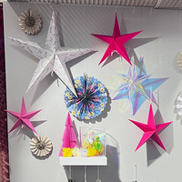 Étoiles en papier artistique multifonctionnelles de 30 cm à suspendre pour la remise des diplômes, la Saint-Valentin, Pâques, Thanksgiving, Noël, la fête des pères