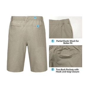 Shorts d'été pour hommes de marque de luxe, séchage rapide, taille élastique, style décontracté, business, golf, streetwear, 100% polyester - Product Image 5