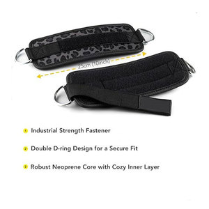 Sangles de cheville rembourrées pour machine à câble, accessoires de pied pour exercices des fessiers et des jambes, sangles de maintien de cheville pour musculation - Product Image 4