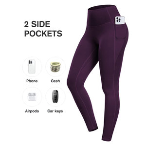 Purple Color Plus Size Legging <b>For</b> Women's Breathable Skin Friendly Cotton Bamboo Fiber <b>Material</b> Long Lasting Wear Leggings - Product Image 6