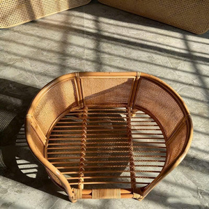 Cesta Grande de Mimbre y Ratán Tejido, Diseño Moderno y Lujoso, Cómoda y Duradera, para Perros y Gatos, Cama para Mascotas, Sofá para Niños, para Jardín - Product Image 4