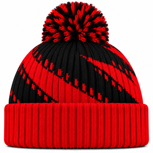 Bonnets d'hiver chauds de haute qualité, couleur unie, tricot épais, bonnets personnalisés avec rayures contrastées pour hommes et femmes - Product Image 4