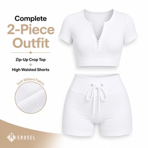 ¿Tienes uno para vender? Vende un conjunto como este, vende otro tipo de producto, comparte: Conjunto de yoga y gimnasio sin costuras de 2 piezas para mujer, efecto levantamiento de glúteos, para entrenamiento. - Product Image 3