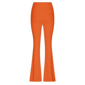 Women's High Waist Flared Joggers <b>Yoga</b> <b>Pants</b> Solid Color Knitted Elastic Waist Flat Front Full Length Loose <b>Baggy</b> Polyester - Product Image 2