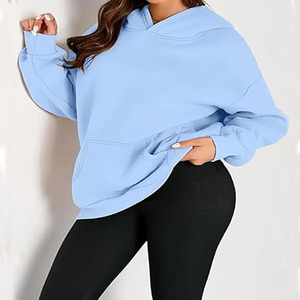 Sudadera con Capucha Personalizada con Logotipo, Estilo Y2K, para Mujer, Talla Grande, de Forro Polar Ecológico, Impermeable, 320g, Poliéster/Algodón, para Invierno - Product Image 5