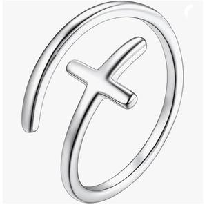 Minimalist Christian 925 Silver Gemstone Knot <b>Ring</b> Bezel Setting Trendy Unisex Wedding Band Simple Design Fine Jewelry - Product Image 5