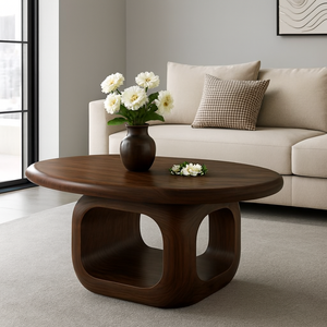 Mesa de Centro de Madera de Lujo de Arte Contemporáneo, Diseño Escultural Moderno para Sala de Estar, Muebles de Decoración de Estilo Moderno Hechos a Mano - Product Image 4