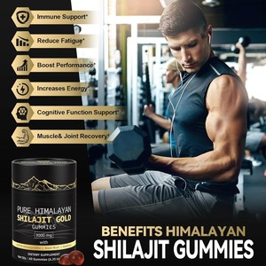 Gomitas de Shilajit Puro del Himalaya OEM ODM con Ashwagandha, Ricas en Ácido Fúlvico, Sin Azúcar Añadido, Naturales, 60 Gomitas para Adultos - Product Image 4