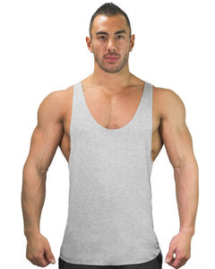 Camiseta sin mangas de punto negra para hombre, cuello redondo, color liso, ajuste casual, ropa deportiva, logotipo personalizado, algodón, para gimnasio y fitness. - Product Image 5