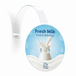 Présentoir publicitaire promotionnel personnalisable en PVC écologique sans BPA de qualité alimentaire pour supermarché, type Wobbler, pour affichage de signalétique de point de vente (POS) - Product Image 3