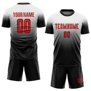 Conjunto de Uniforme de Fútbol Personalizado con Degradado Amarillo y Negro, Camiseta de Manga Corta con Cuello Redondo para Hombre, Poliéster que Absorbe la Humedad - Product Image 5