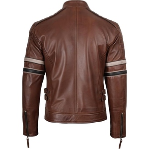 Men's Premium Quality Leather <b>Jacket</b> Fashionable <b>Sheepskin</b> Leather <b>Jacket</b> Winter Motorcycle Racing bomber <b>jacket</b> for men - Product Image 3