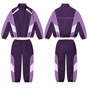 High Quality Printed Lightweight Solid Contrast Color Oversized Four-Way Stretch Unisex Windbreaker Streetwear Tracksuits Casual - Product Image 4