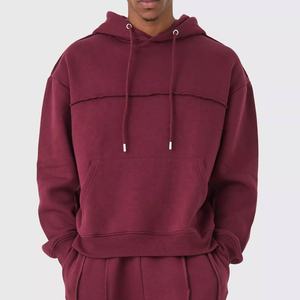 2024 survêtement en coton éponge lourd personnalisé pour hommes avec logo brodé couture 3D personnalisé pour hommes - Product Image 5