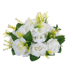 Centrotavola per Matrimonio con 10 Rose Artificiali, Sfere di Fiori Finti da 9,5 Pollici di Diametro, Bouquet Composto da 10 Pezzi - Product Image 3