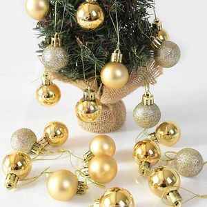 Christmas Ornament <b>Ball</b> <b>Glitter</b> Snowball Hanging Decorations Xmas Tree Party Decor Golden - Product Image 2