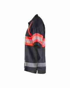 Factory Wholesale Breathable High Visibility Cotton Polo Shirt Safety Work Short Sleeve <b>Reflective</b> <b>top</b> Safety Workwear for Men - Product Image 5