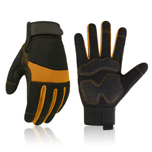 Guantes de seguridad de cuero de alta calidad, multiusos, de alta visibilidad y color personalizado para trabajadores de la construcción. - Product Image 1