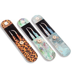 Pinzas para Pestañas de Diseño Personalizado, Puntas Ultrafinas, Ergonómicas, de Acero Inoxidable, Duraderas, Precisión, Antiestáticas, Herramienta de Belleza para Pestañas - Product Image 3
