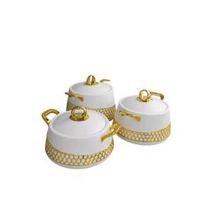 Casserole de luxe en acier inoxydable martelé avec base à motif mosaïque, pot de service pour buffet, vaisselle d'hôtel - Product Image 4