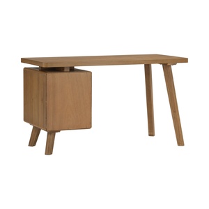 Rustic Modern Writing <b>Desk</b> Floating Pedestal Storage Durable <b>Solid</b> <b>Wood</b> Tapered Legs Easy Installation for Home Office Study - Product Image 4