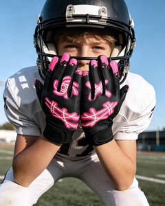 Gants de football américain haut de gamme pour receveurs, paume en silicone adhérent, couleur personnalisée, logo personnalisé, légers - Product Image 3