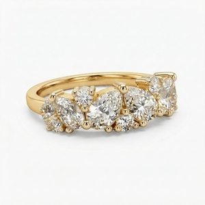 Elegant 10K Yellow Gold Diamond Wedding Band Simple Polished Engagement <b>Ring</b> Fine Jewelry <b>for</b> Women and <b>Men</b> - Product Image 2
