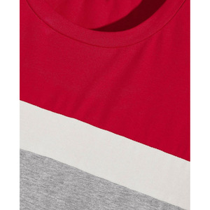 T-shirt décontracté d'été surdimensionné en coton tissé uni pour homme, épaules tombantes, 100 % coton biologique écologique 220g - Product Image 3