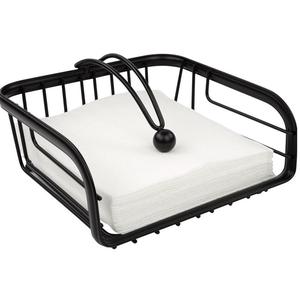 Nouveau porte-serviettes décoratif de luxe en métal noir pour restaurant, horizontal, de qualité supérieure, fait main, vente en gros - Product Image 1