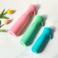 Bouteilles à pompe Unalilia en PET rechargeables, cylindres en plastique WG-415 200ml/300ml/500ml, avec pulvérisation fine continue et impression sérigraphiée dorée