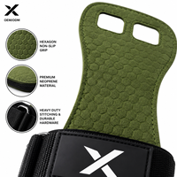 Agarraderas Personalizadas para Levantamiento de Pesas, Agarraderas Ajustables para Gimnasio, Agarraderas Resistentes para Entrenamiento, Material PU Transpirable para Fitness