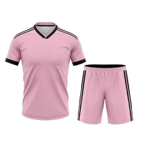 Uniforme de Fútbol de Entrenamiento de Talla Grande, Nuevo Estilo, Logotipo Frontal, Manga Corta, Transpirable, 100% Poliéster, Nombre del Equipo Personalizado - Product Image 4