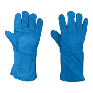 Heavy Duty Cowhide Split Leather Welding <b>Gloves</b> & Cotton Fleece Lining Heat Resistant Safety Work <b>Gloves</b> With <b>Long</b> Cuff - Product Image 2