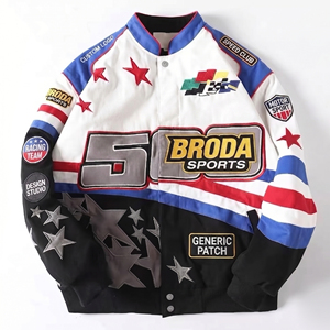 Hot Sale Custom NASCAR Racing <b>Bomber</b> <b>Jacket</b> Breathable <b>Summer</b> Unisex Winter High Quality Waterproof Eco-Friendly - Product Image 1